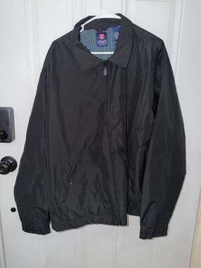 Chaps Black Full Zip Up Casual Jacket Adult Mens Size XXL